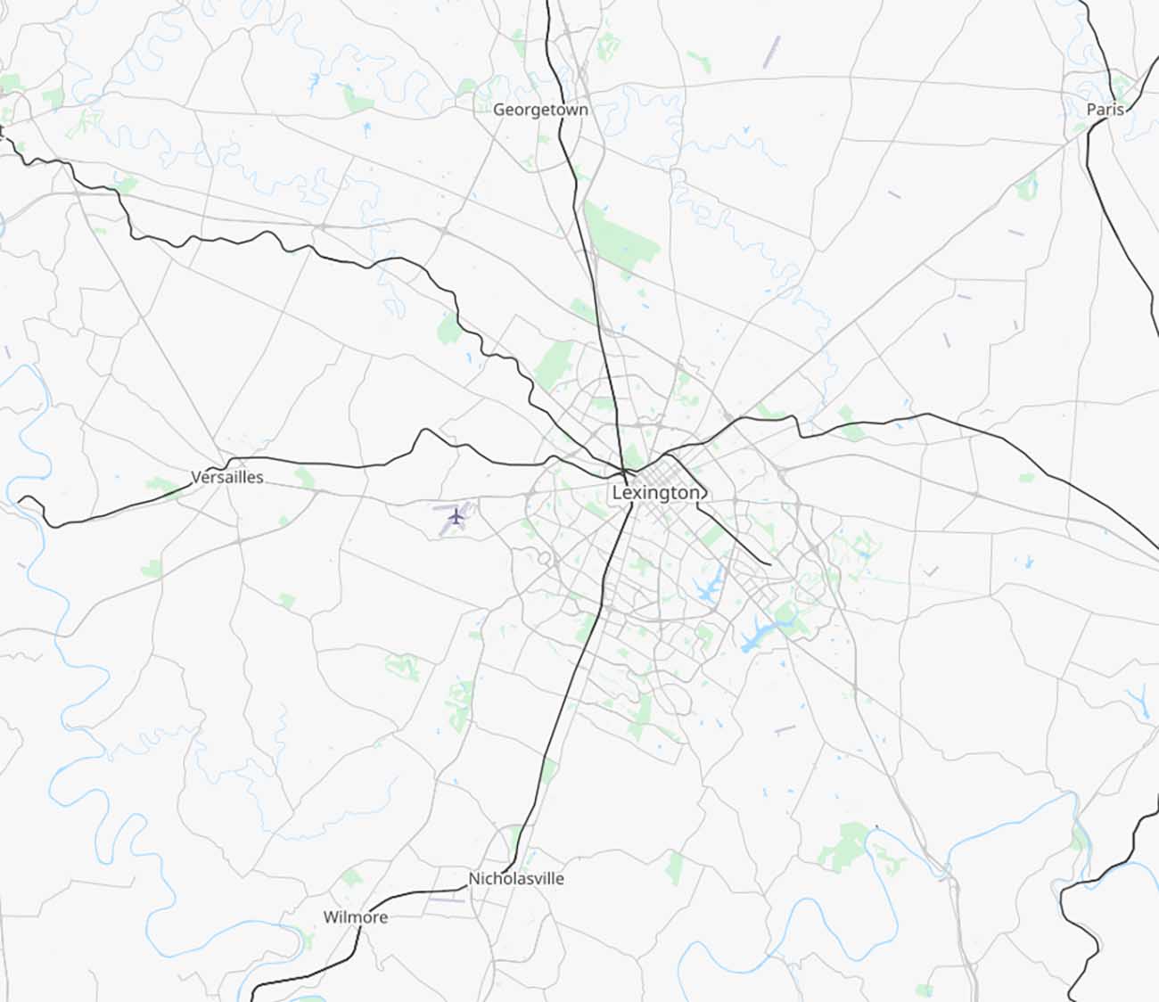 Restoration Services in Lexington, KY Map